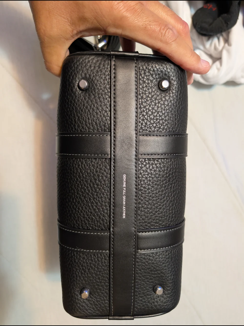Coach Compass 25 Black Pebble Leather New - Picture 4 of 5